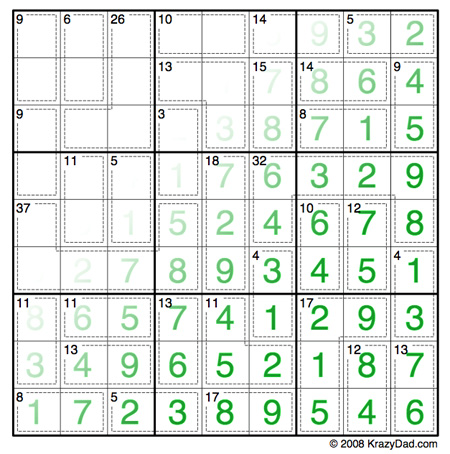 Killer Sudoku Puzzles by Krazydad