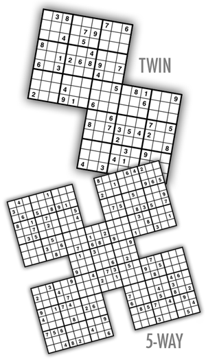 samurai sudoku puzzles by krazydad